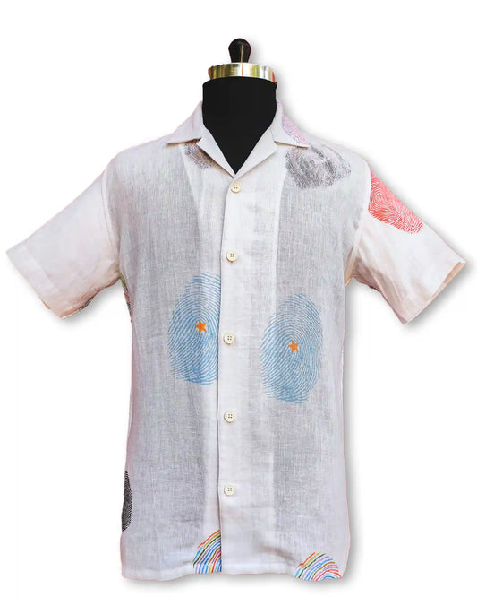 FINGERPRINT HALF SLEEVE SHIRT