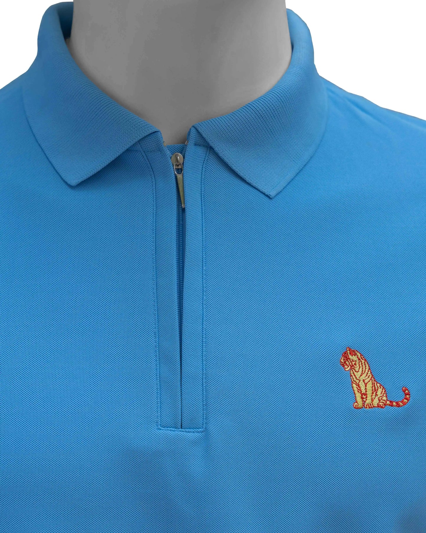 SKY BLUE POLYESTER POLO T-SHIRT