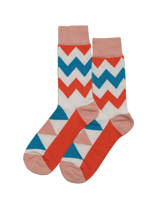 Pair of NAD's zig-zag socks for men.