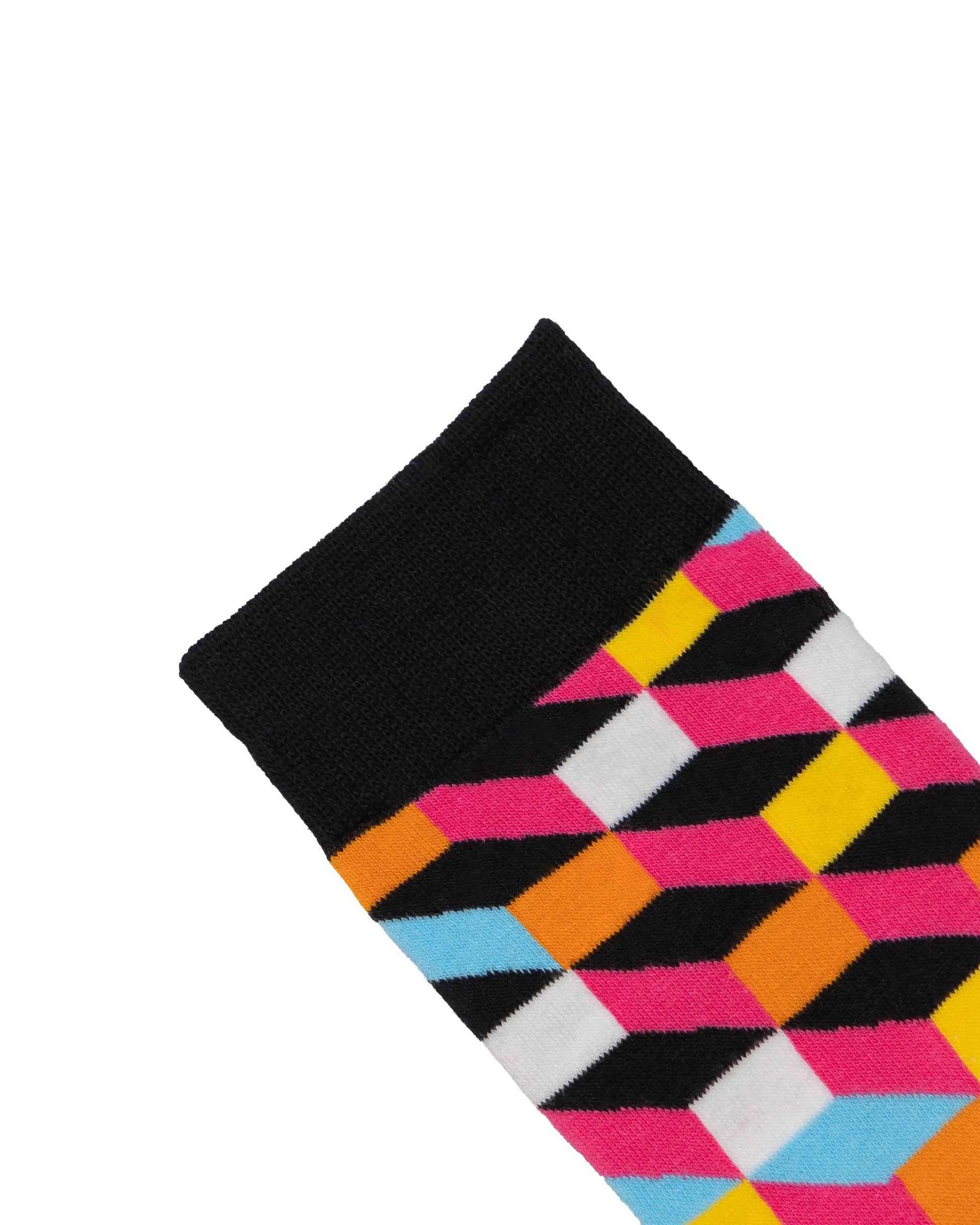 Close up of NAD's 3D socks for men showing detailed design.