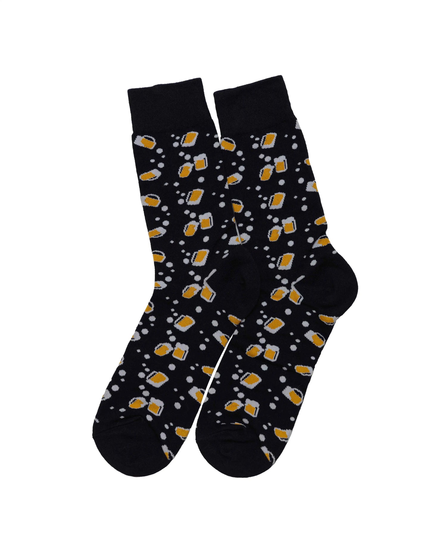 Pair of socks for men with boozy beer design by NAD.