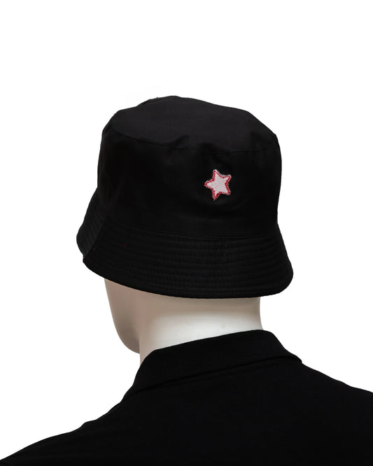 NAD's black bucket hat for men.